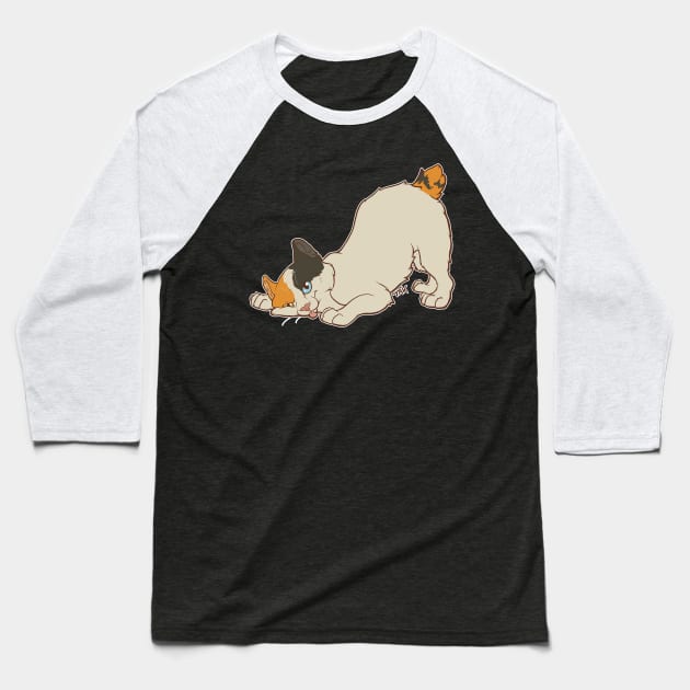 Japanese Bobtail Baseball T-Shirt by TaksArt